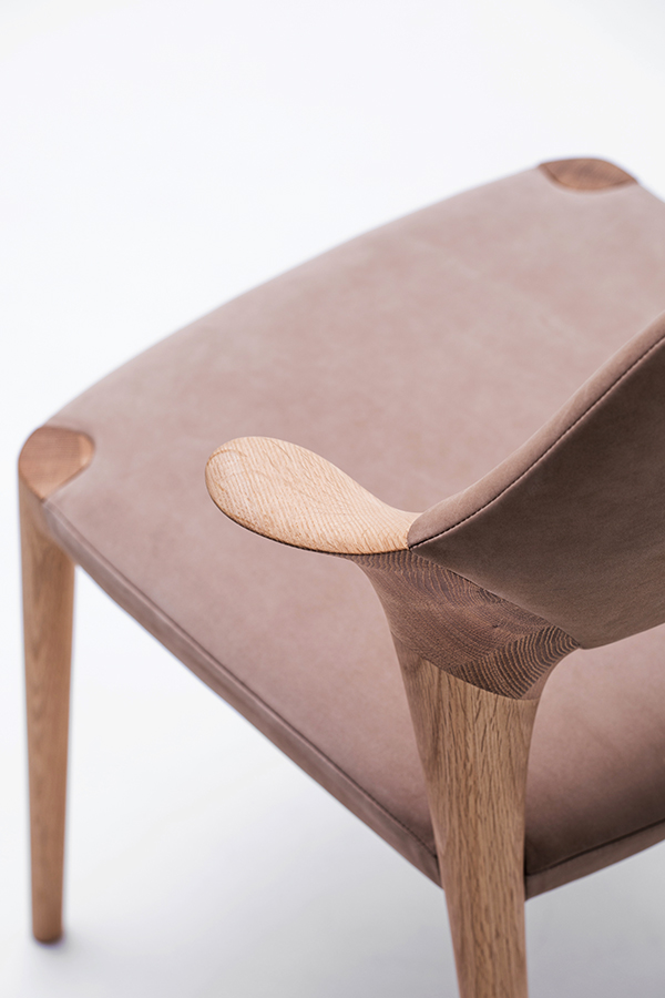 KUNST short arm dining chair. By Karimoku